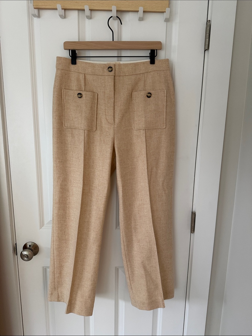 Sezane Emilio Trousers- Mottled Ecru